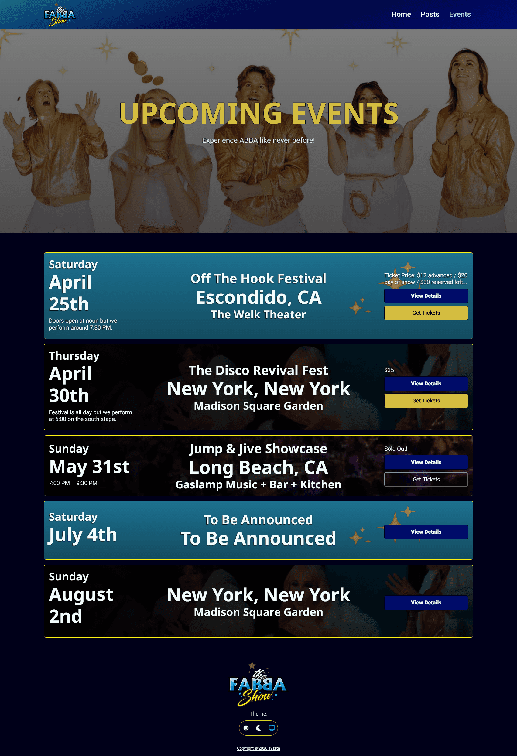 Newly Designed Blue & Gold Theme